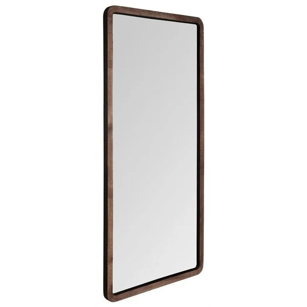 Large reclaimed teak framed wall mirror