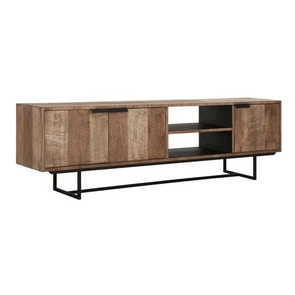 Reclaimed Teak By DTP - 3 Door TV stand Odeon
