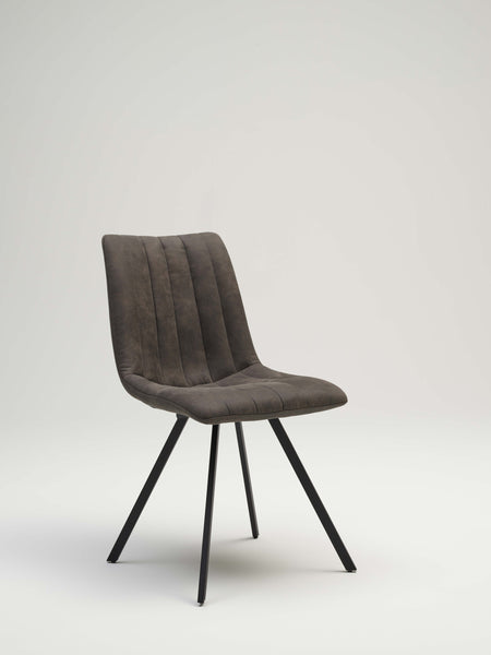 Fixed seat contemporary dining chair