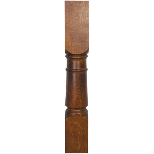 example of a 125mm cannon barrel turned leg for the traditional refectory table
