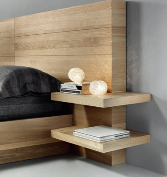 Tuscany Contemporary Chunky Oak Bed