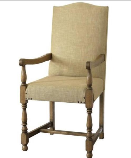 Cranbrook upholstered oak carver chair