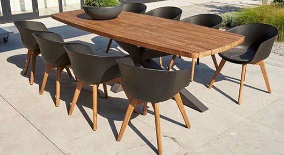 Outside Dining Furniture - Tenterden Curved Oak Table