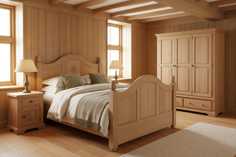Grand Oak Bed with Storage