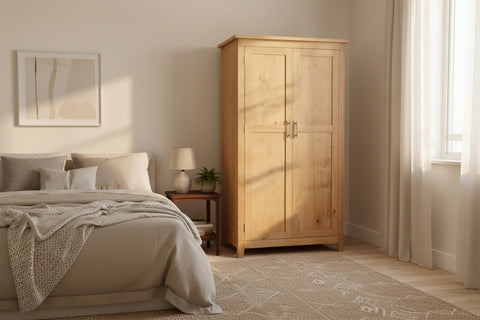 Full Hanging Oak Wardrobe