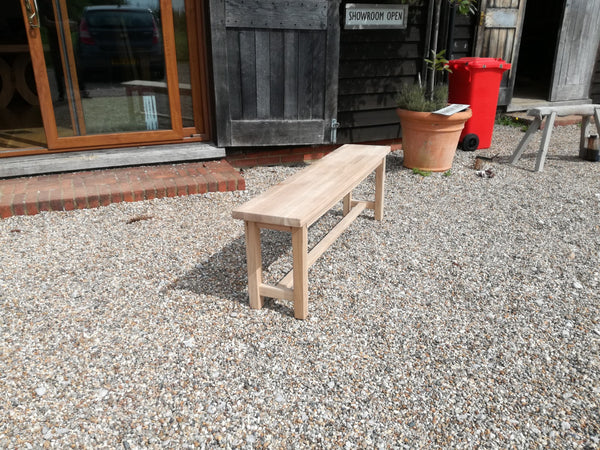 Sussex - Oak Bench with Stretchers