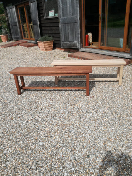 Sussex - Oak Bench with Stretchers