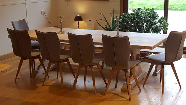 Lyre End Oak Table Room set