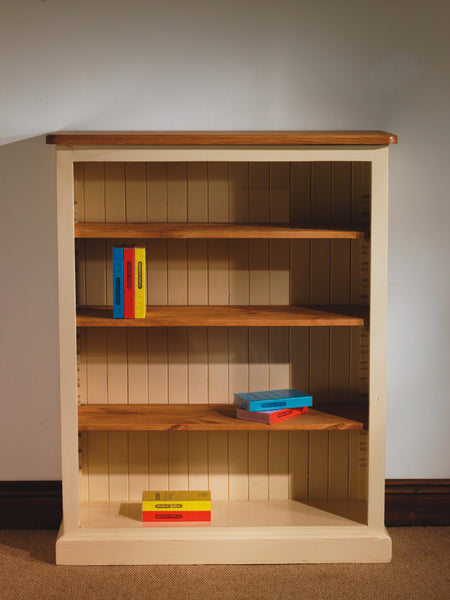 Bookcase painted adjustable shelves