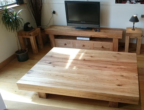 Oak beam coffee table
