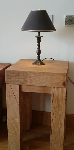 Oak Beam Lamp Table