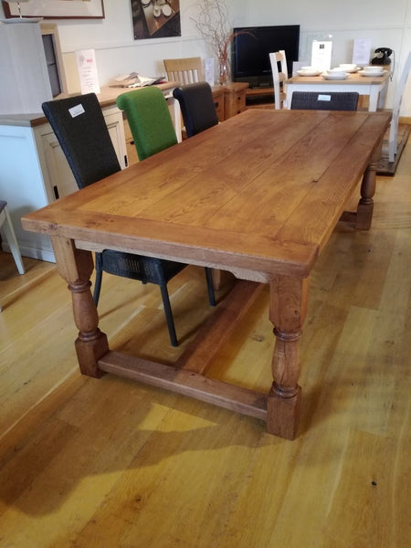 Oak Framed refectory Table Showroom