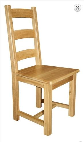 Oak Ladderback side chairs with wooden seat