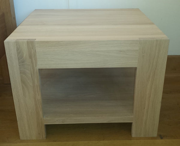 Square Coffee Table with Shelf front view