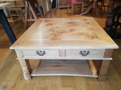 Surround Top 2 Drawer Oak Coffee Table
