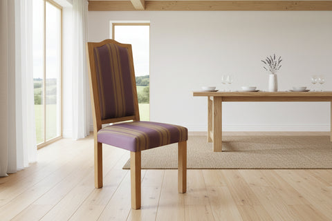 Swailes oak framed upholstered side chair