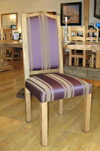 Swailes oak framed upholstered side chair