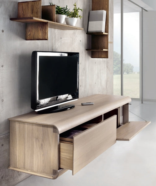 Tuscany Contemporary Curve Wall Mounted TV Cabinet