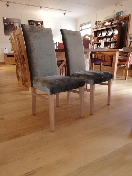 Tillingham fully upholstered oak side chairs