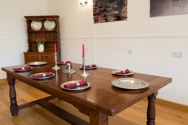 Traditional oak refectory dining table Top