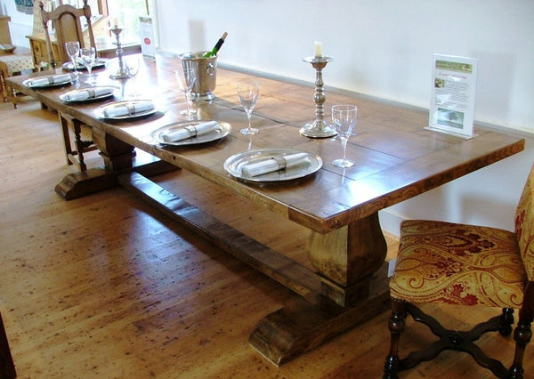 Twin Baluster Oak Table