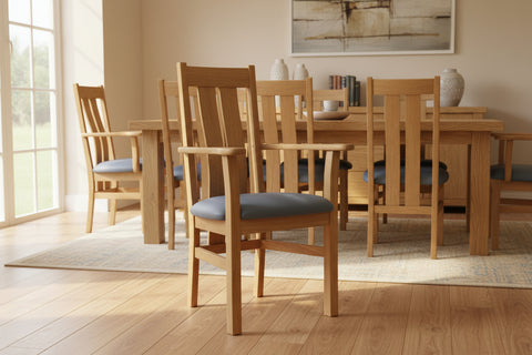 Westfield Carver with blue leather seat pad side view