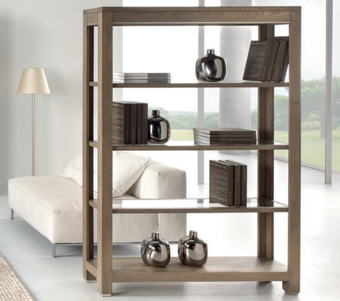 Open solid oak Bookcase / Display unit