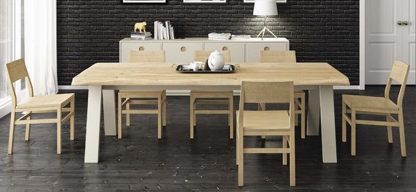 Solid oak lowback contemporary design dining chair