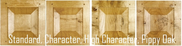 Timber grade samples for Fine oak farmhouse table 