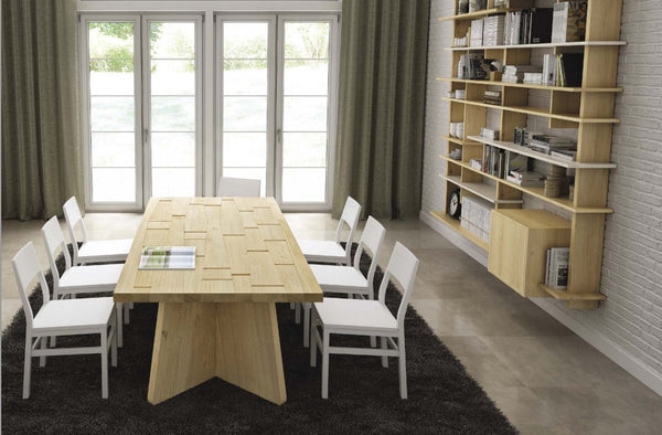 Tuscany Contemporary Oak Wedge Dining Table
